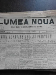 Ziarul Lumea Noua, ziar socialist,organ al P.S.D.-M.R.,Anul III, 877 duminica15 iunie 1897