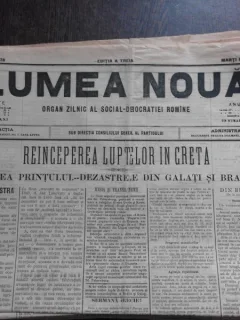 Ziarul Lumea Noua, ziar socialist,organ al P.S.D.-M.R.,Anul III, 878 marti 17 iunie 1897
