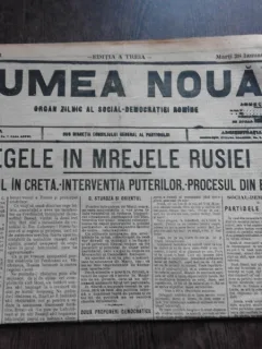 Ziarul Lumea Noua, ziar socialist,organ al P.S.D.-M.R.,Anul III,763 marti 28 Ianuarie 1897