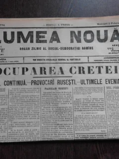 Ziarul Lumea Noua, ziar socialist,organ al P.S.D.-M.R.,Anul III,770 miercuri 5 februaie 1897