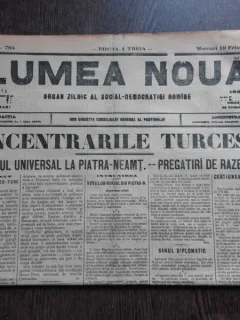 Ziarul Lumea Noua, ziar socialist,organ al P.S.D.-M.R.,Anul III,784 miercuri 19 februaie 1897