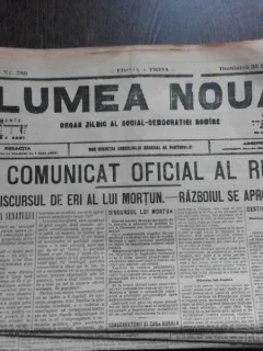 Ziarul Lumea Noua, ziar socialist,organ al P.S.D.-M.R.,Anul III,788 duminica 23 februaie 1897