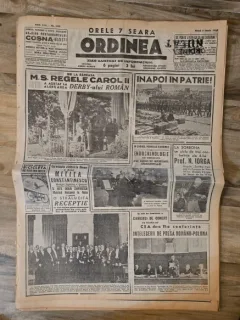 Ziarul Ordinea 6 Iunie 1939, Regele Carol al II-lea