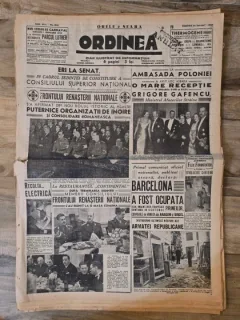 Ziarul Ordinea 28 Ianuarie 1939, Frontul Renasterii