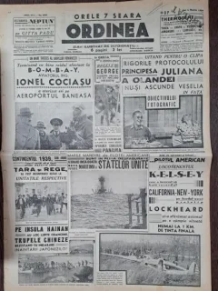 Ziarul Ordinea nr.2060/1939