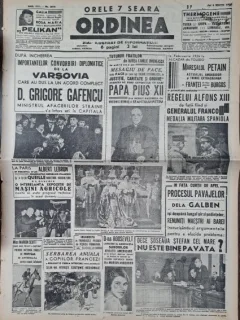 Ziarul Ordinea nr.2075/1939