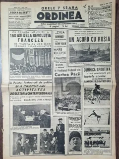 Ziarul Ordinea nr.2129/1939