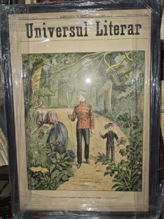 Ziarul Universul Literar nr. 35/1897 - pe coperta Printul Ferdinand in parcul Castelului Foisor la Sinaia – inramat
