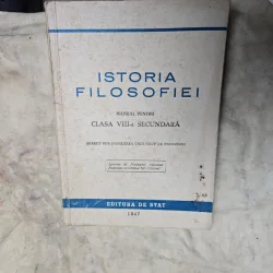 Istoria filosofiei - Manual pentru clasa a VIII-a secundara