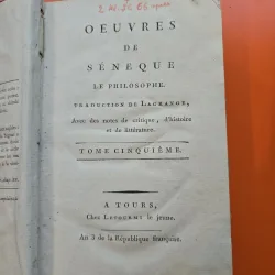 Oeuvres de Sénèque le Philosophe - Sénèque- vol. V