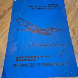 Afis din perioada comunista , Primul zbor de incercare Rombac 1.11 - Intreprinderea de Avioane București