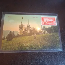 Carte postala ilustrata , Sinaia , Castelul Peles  - Necirculata