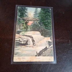 Carte postala , Băile Slănic , Cascada  - Circulata