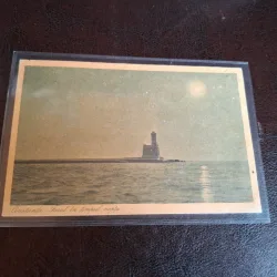 Carte postala , Constanța , Farul in timpul noptii - Necirculata