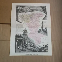 Harta Provincia Alger - Vuillemin, 1873 -