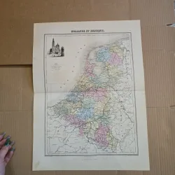 Harta Olanda si Belgia - Vuillemin, 1873 - Necunoscut