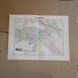 Harta Turquie d'Asie et les Provinces du Caucas - Vuillemin, 1873 - 