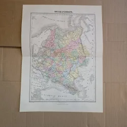 Harta Rusia d Europe  - Vuillemin, 1873 -