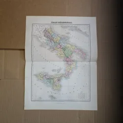 Harta Italia Meridională - Vuillemin, 1873 -