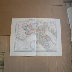 Harta Italia de Nord - Vuillemin, 1873 -