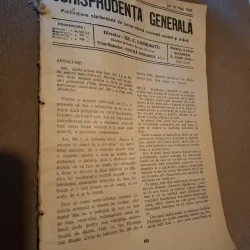 Revista Jurisprudența Generală Anul II Nr.16 1924 - VINTILA DONGOROZ SI NOTE SCRISE DE D.ALEXANDRESCO