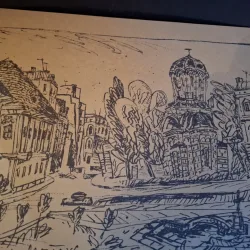 Gravura - strazi din Bucuresti - Dragos Morarescu -