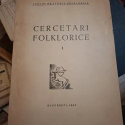 Cercetari folklorice I - Cercul de studii folklorice