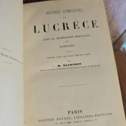 Œuvres complètes de Lucrèce - M. Blanchet