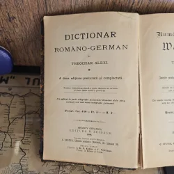 Dictionar româno-german, text in limbile romana si germana, scriere gotica - Theochar Alexi