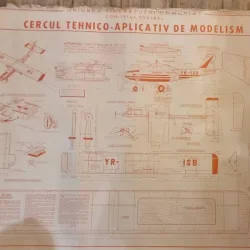 Afis Cercul Tehnico-Aplicativ de Modelism - Aeromodel Captiv Macheta IS-24