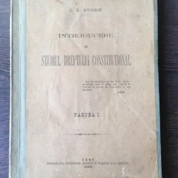 C. G. Stere - Introducere in Studiul Dreptului Constitutional. Partea I