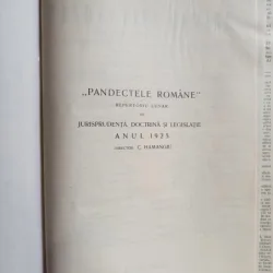 C. Hamangiu - Pandectele Romane: Jurisprudenta, Doctrina si Legislatie 1925