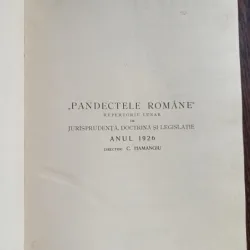 C. Hamangiu - Pandectele Romane: Jurisprudenta, Doctrina si Legislatie 1926