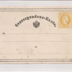 Carte postala austriaca necirculata din jurul anului 1880