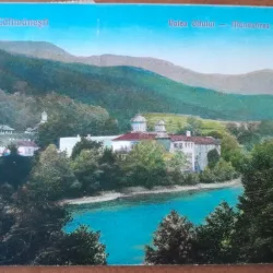 Carte postala, Baile Calimanesti, Valea Oltului si Manastirea Cozia, 1927
