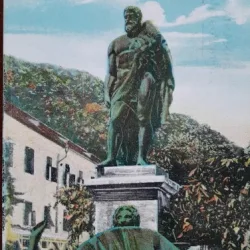 Carte postala, Baile Herculane, Statuia lui Hercule, 1927