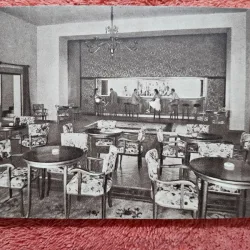Carte postala, Barul Marelui Hotel Rex din Mamaia, perioada interbelica
