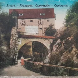 Carte postala, Brasov, promenada, perioada interbelica