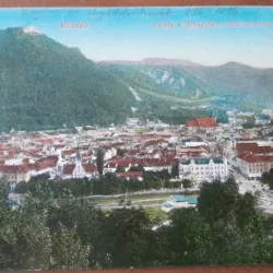 Carte postala, Brasov, vedere generala, 1916