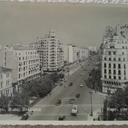 Carte postala, Bucuresti, bulevardul Bratianu, perioada interbelica