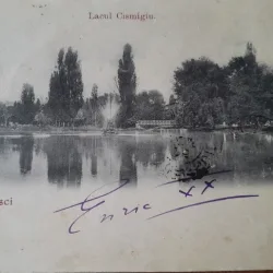 Carte postala, Bucuresti Lacul Cismigiu, inceput de secol XX