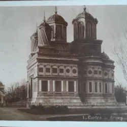 Carte postala, Curtea de Arges, Manastirea, perioada interbeliva