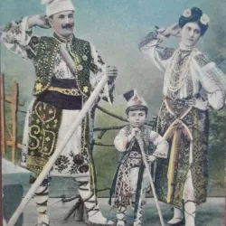 Carte postala, Dansatori nationali romani, perioada interbelica