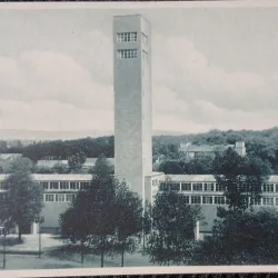 Carte Postala, Dresden, Germania, Pavilionul expozitiei anuale a Muncii, perioada interbelica