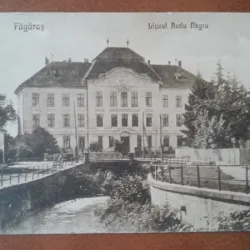 Carte postala, Fagaras liceul Radu Negru 1925