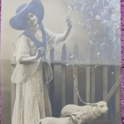 Carte postala, Felicitare pentru Sarbatorile Pascale, 1920