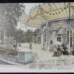 Carte Postala, Franta, Vichy, Terasa Cazinouluiu, 1907