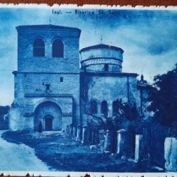 Carte postala, Iasi, biserica Sf. Sava, 1942
