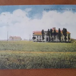 Carte postala, Movila, vilele Ortanza Modeina si Dora, 1938