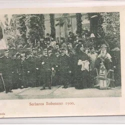 Carte postala necirculata din jurul anului 1900 - Serbarea Bobotezei 1900